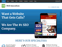 Tablet Screenshot of cbwebinnovations.com